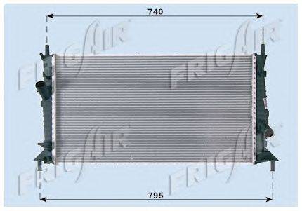 Радиатор, охлаждение двигателя FRIGAIR 0105.3084