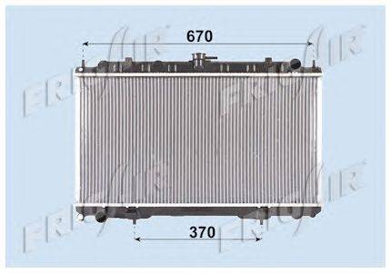 Радиатор, охлаждение двигателя FRIGAIR 0121.3048