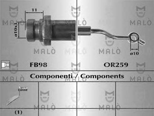 Тормозной шланг MALÒ 80791
