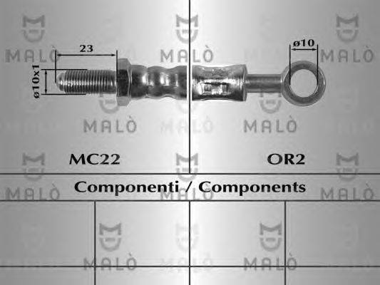 Тормозной шланг MALÒ 8514