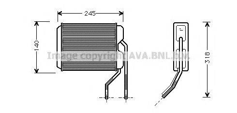 Теплообменник, отопление салона PRASCO DW6026