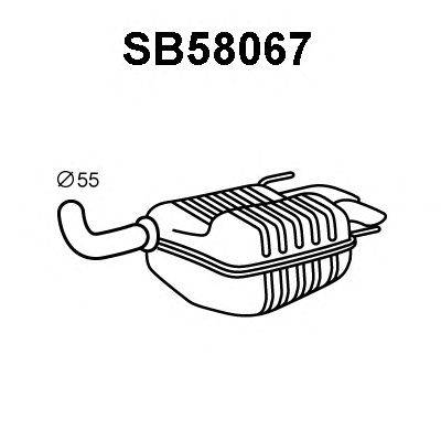 Глушитель выхлопных газов конечный VENEPORTE SB58067