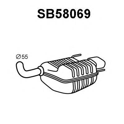 Глушитель выхлопных газов конечный VENEPORTE SB58069