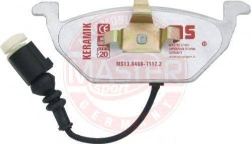 Комплект тормозных колодок, дисковый тормоз MASTER-SPORT 13-0460-7051-2N-SET-MS