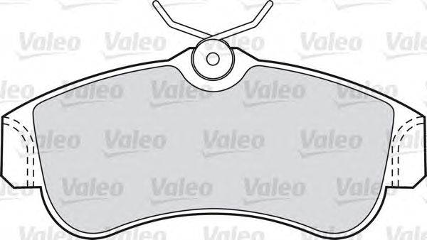 Комплект тормозных колодок, дисковый тормоз VALEO 598054