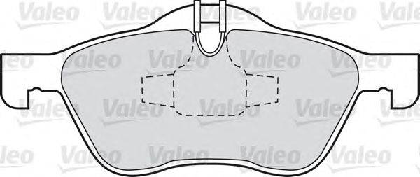Комплект тормозных колодок, дисковый тормоз VALEO 598413