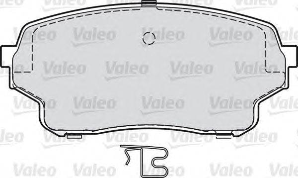 Комплект тормозных колодок, дисковый тормоз VALEO 598878