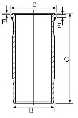 Гильза цилиндра GOETZE ENGINE 15-459340-00