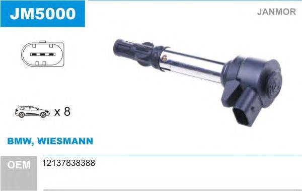 JANMOR (НОМЕР: JM5000) Катушка зажигания
