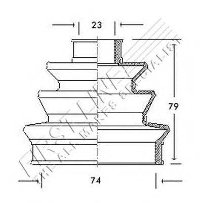 Пыльник, приводной вал FIRST LINE FCB2034