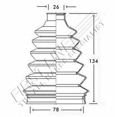 Пыльник, приводной вал FIRST LINE FCB2337