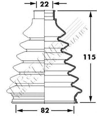 Пыльник, приводной вал FIRST LINE FCB2381
