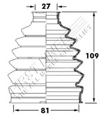 Пыльник, приводной вал FIRST LINE FCB6009