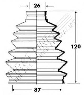 Пыльник, приводной вал FIRST LINE FCB6011