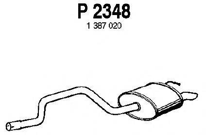 Глушитель выхлопных газов конечный FENNO P2348