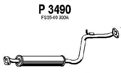 Средний глушитель выхлопных газов FENNO P3490