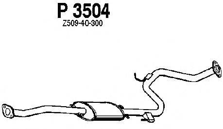 Средний глушитель выхлопных газов FENNO P3504