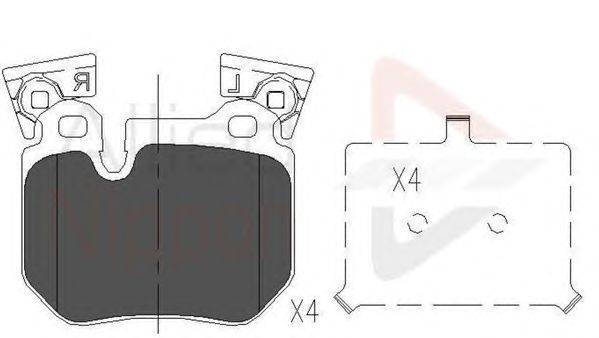 Комплект тормозных колодок, дисковый тормоз REMSA 1373