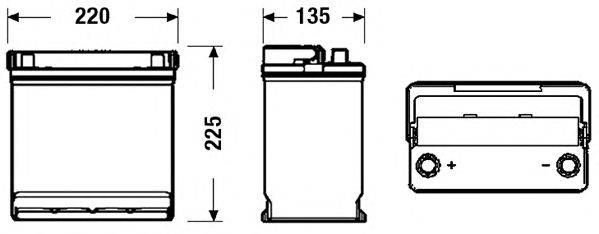 Стартерная аккумуляторная батарея; Стартерная аккумуляторная батарея EXIDE EB451