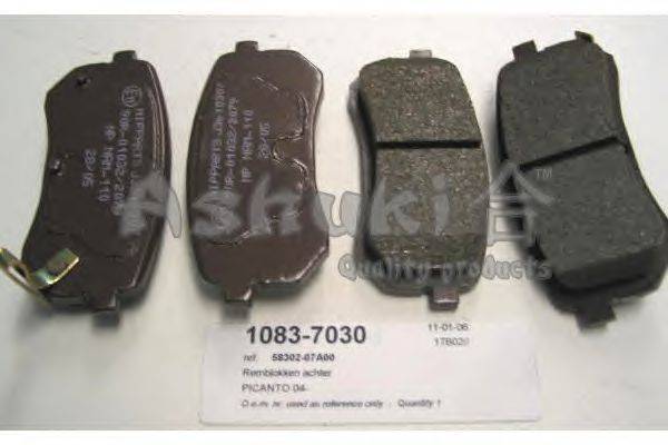 Комплект тормозных колодок, дисковый тормоз ASHUKI 10837030