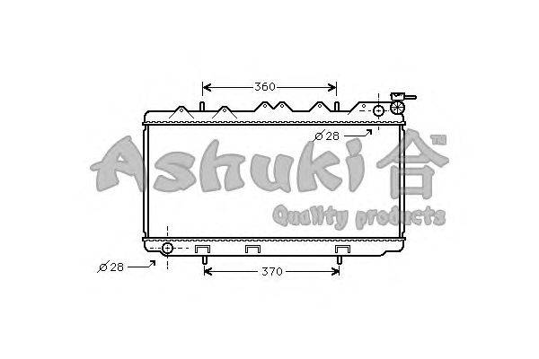 Радиатор, охлаждение двигателя ASHUKI N656-08