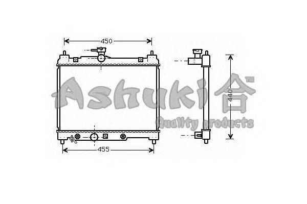 Радиатор, охлаждение двигателя ASHUKI T553-14