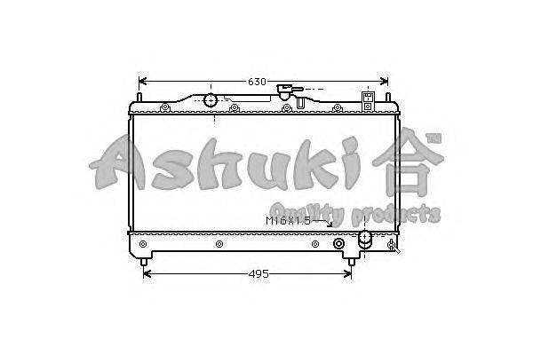 Радиатор, охлаждение двигателя ASHUKI T55402