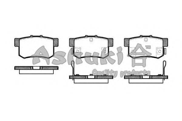 Комплект тормозных колодок, дисковый тормоз ASHUKI 1083-6104J