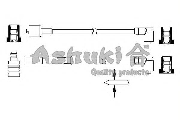 Комплект проводов зажигания ASHUKI D124-10