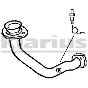 Труба выхлопного газа KLARIUS 301337