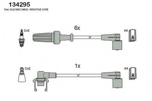 Комплект проводов зажигания HÜCO 134295