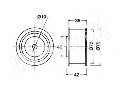 Устройство для натяжения ремня, ремень ГРМ IPS Parts ITB-6533