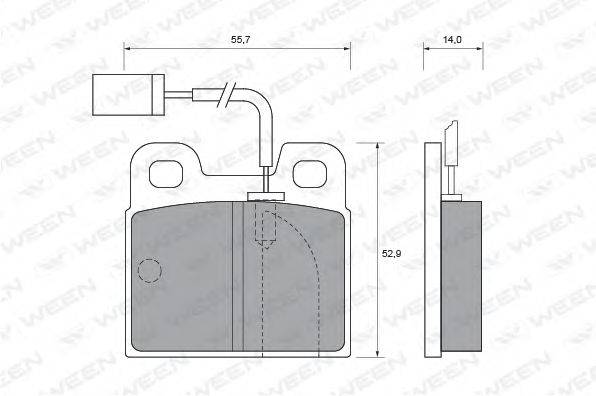 Комплект тормозных колодок, дисковый тормоз WEEN 20641