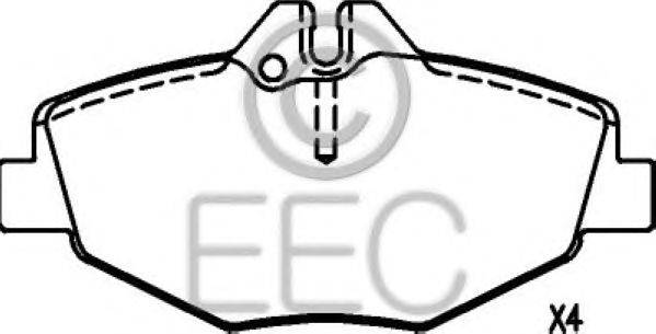 Комплект тормозных колодок, дисковый тормоз EEC BRP1316