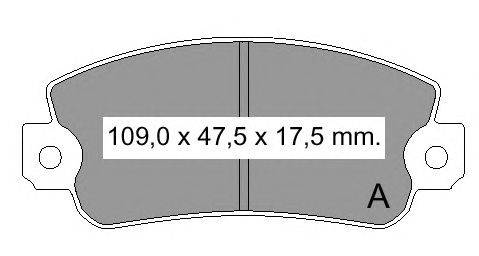 Комплект тормозных колодок, дисковый тормоз VEMA 20775