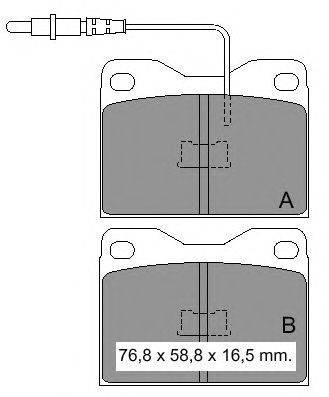 Комплект тормозных колодок, дисковый тормоз VEMA 832807