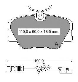 Комплект тормозных колодок, дисковый тормоз VEMA 833220