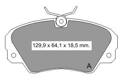 Комплект тормозных колодок, дисковый тормоз VEMA 21368