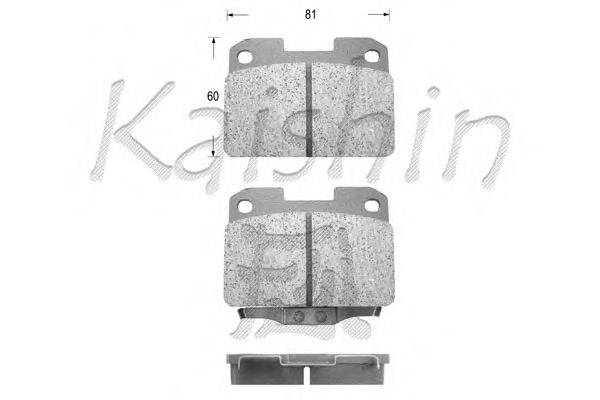 Комплект тормозных колодок, дисковый тормоз KAISHIN D6073