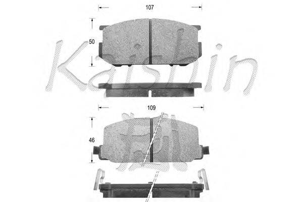 Комплект тормозных колодок, дисковый тормоз KAISHIN D7005