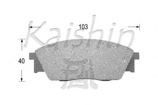 Комплект тормозных колодок, дисковый тормоз KAISHIN D7013