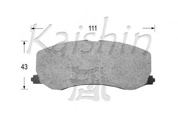Комплект тормозных колодок, дисковый тормоз KAISHIN D9015