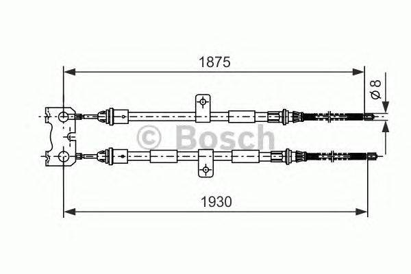 Трос, стояночная тормозная система BOSCH 1987477520