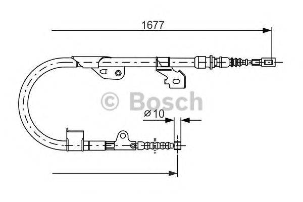 Трос, стояночная тормозная система BOSCH 1 987 477 536