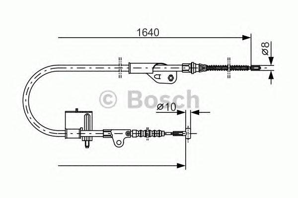 Трос, стояночная тормозная система BOSCH 1 987 477 752