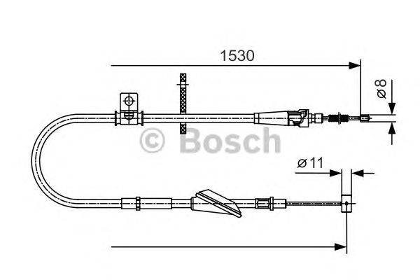 Трос, стояночная тормозная система BOSCH 1 987 482 136