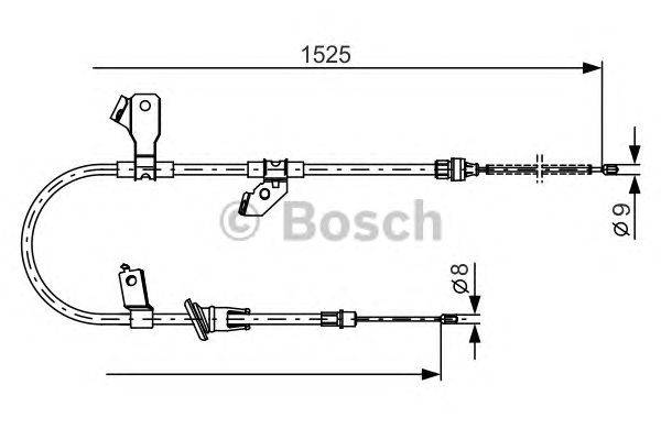 Трос, стояночная тормозная система BOSCH 1 987 482 247
