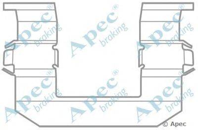 Комплектующие, тормозные колодки APEC braking KIT1026