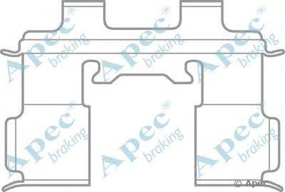 Комплектующие, тормозные колодки APEC braking KIT1047