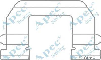 Комплектующие, тормозные колодки APEC braking KIT1184